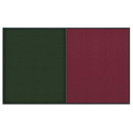 United Visual Products Single Door Radius Corkboard, 36"x36", Hea, UV7012RC-SATIN-RUBBER UV7012RC-SATIN-RUBBER